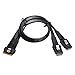 Cablecc PCI-E Ultraport Slimline SAS Slim 4.0 SFF-8654 8i 74pin to Dual SFF-8087 Mini SAS Cable PCI-Express
