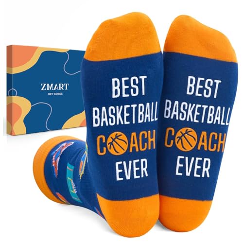 Zmart Basketball Coach Gifts - Appreciation Gifts for Coach Retirement Socks