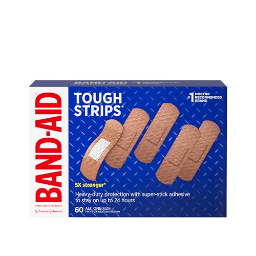 Band-Aid Brand Tough Strips Adhesive Bandages for Wound Care Durable Protection for Minor Cuts and Scrapes All One Size 60 ct