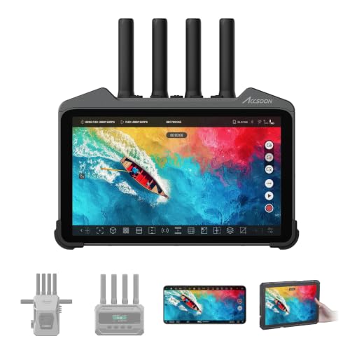 Image of Accsoon CineView M7H Pro 4K60 Wireless Video HDMI Transmitter Receiver&Camera Monitor 7inch, 1200FT 60ms Latency with Camera Control 3D Luts, 4 Devices Monitoring, Pair CineView Master 4K /SE 4K /HE /SE