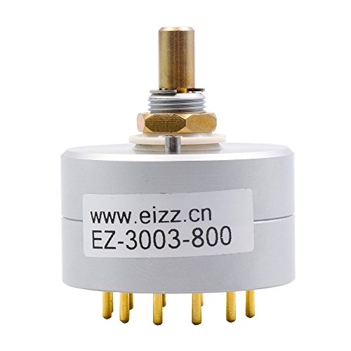 EIZZ 3 Input 1 Output HiFi Audio Signal Source Selector Rotary Switch Tuner Source Changer Splitter for Amplifier CD Recorder AUX