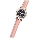 Watch for Frauen Lether Gürtel Unisex-Sterne Little Point Meiste Gürteluhr mit römischer Waage Uhr gepunktet (Color : Pink)