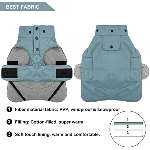 Voopet Warm Dog Jacket, Snowproof Windproof Waterproof Dog Winter Coat For Cold Weather - Soft Fleece Lining And Warm Thick Padded Dog Snow Coat With Detachable Hood For Puppy Small Medium Dogs #TOP1