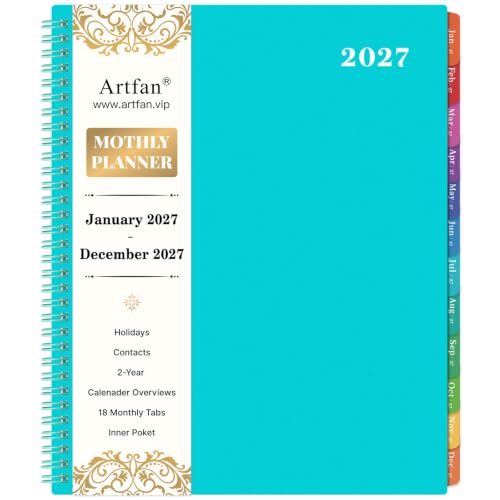 2027 Monthly Planner - JAN 2027 - DEC 2027, 2027 Planner, 9" x11"