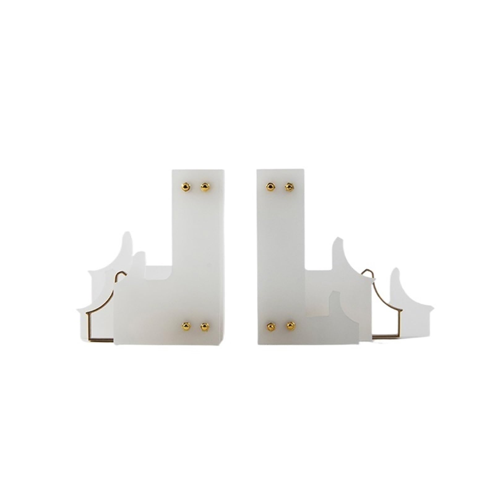 Bookends for Shelves Acrylic Bookends Ancient Architecture for Heavy Books Bookshelf Office School Library Decorative Ornaments Bookshelf Holder Stand