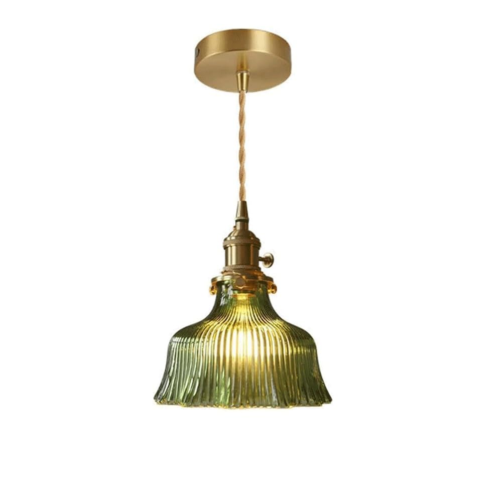 Lustre en verre vert foncé fleuri : créez un coin lecture cosy et rétro