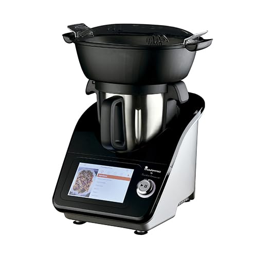 MasterPRO BY CARLO CRACCO - Robot de Cocina Multifunción 1000W - Recipiente Inox 4.5L - Pantalla TFT 7' LED - 12 Funciones - Control de Temperatura y Temporizador