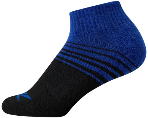 Reebok Meias básicas confortáveis acolchoadas (pacote com 6), Preto Multi, G