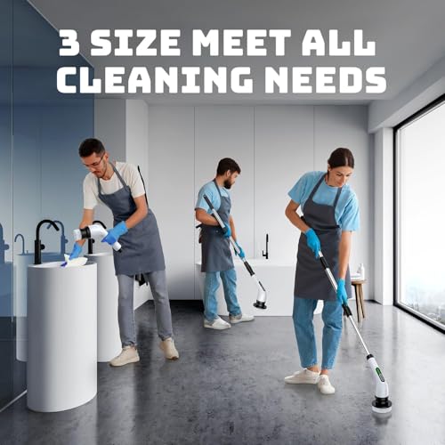 Image of Electric Spin Scrubber for Bathroom: Shower Scrubber with Long Handle