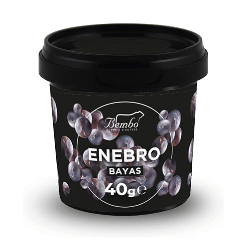 Bayas de Enebro Bembo 40 g - Utilizadas en la Cocción de Carnes y Caza - Excelentes para Ahumar Jamones, Tocino, para Dar Sabor a Chucrut y Patatas