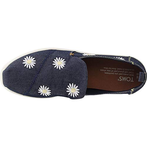 Toms Womens Alpargata Cupsole Embroidery Slip On Sneakers Casual Shoes Casual - Blue - Size 8 B #TOP5