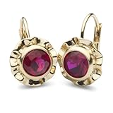 schlicht und elegant InCollections Damen-Ohrbouton 333/000 Gold mit Rubin