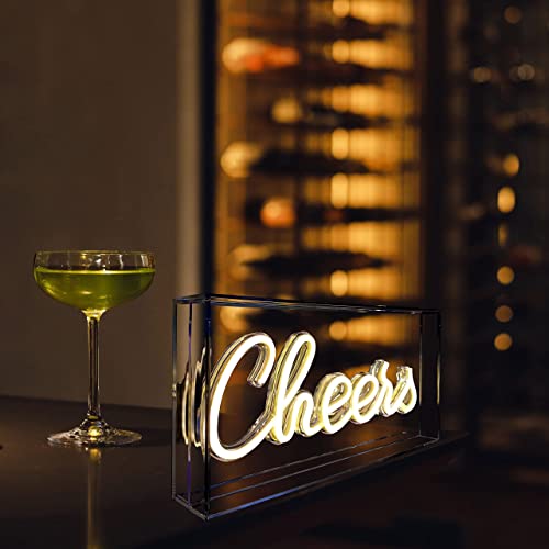 Usb Led Desk Lightbox Cheers Sign 3D Neon Light Up Sign For Bar,Wall Décor Party Light Accessories #TOP5