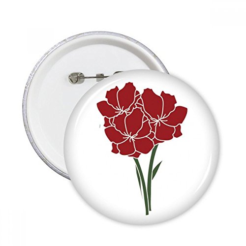 Pins Ronde Badge Bouton Fleur Carnation DIYthinker Vêtements Décoration Multicolore L Lot de 5pcs