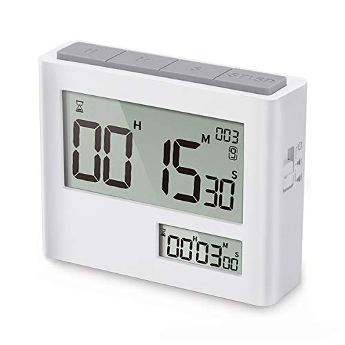 Pomodoro digital classroom Timer for teacher， Dual Screen kitchen timer Magnetic Countdown timer