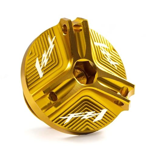 Tapa de depósito para líquido de frenos delantero de aluminio dorado para FZ1 Fazer duradera