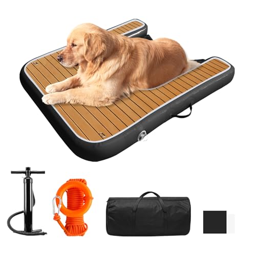 Inflatable Dog Dock Platform, Non-Slip PVC, Up to 200 lbs