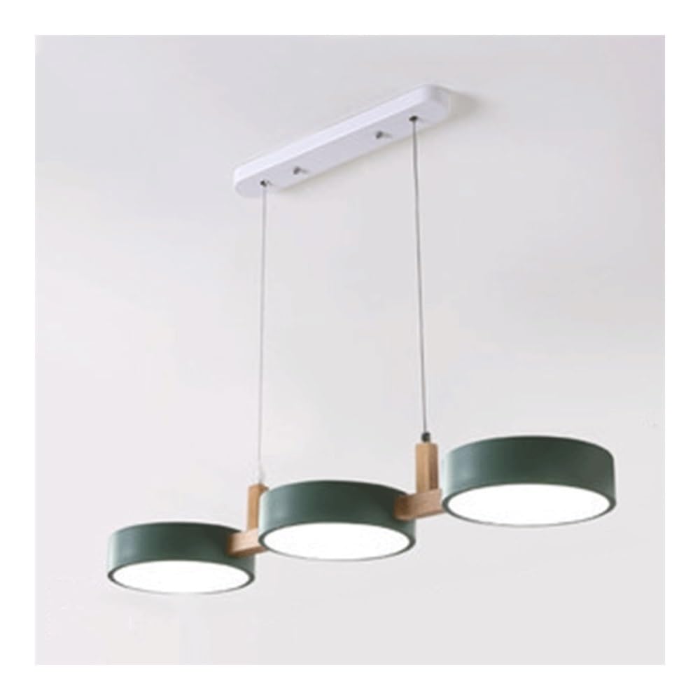 FEITENGDA Nordic Modern 3 Light Cluster Pendant Lamp Drum Colorful Metal Chandelier Dimmable Hanging Lighting Fixture for Dining Room Bar Counter Bedroom Coffee Shop Restaurant