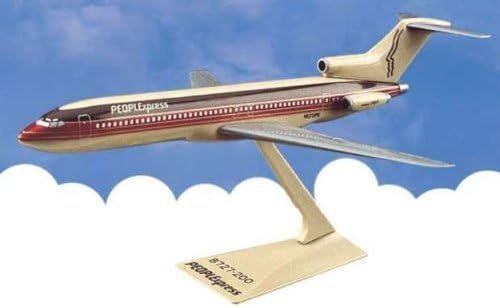 Miniaturas de vuelo PEOPLExpress Airlines 1981-87 Livery Boeing 727-200 1200 modelo de pantalla a escala con soporte