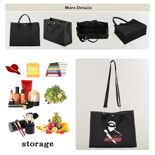 Image of CMNIM Horror Michael Merchandise Gifts I Would Follow You Anywhere Large Tote Bag Horror Movie Shoulder Serial Killer Gifts(I Would Follow You Anywhere Big CB)