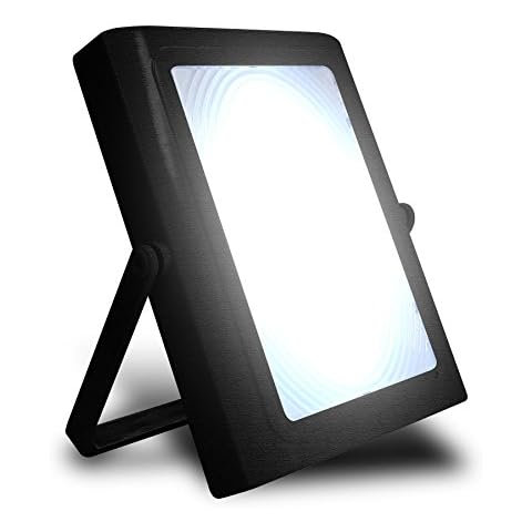 Gigatent LED Camping Lantern. Powered by Solar or DC 5.5V Adapter & USB Charging Port, Black Cover