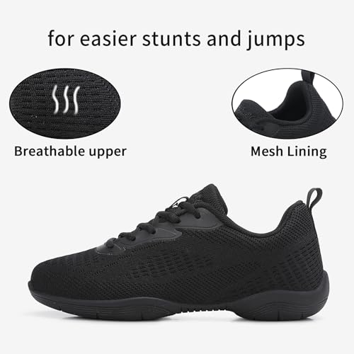 PQWXVYU Baskets de Cheerleading Chaussures de Cheer Noires pour Femme 37 – vue 2