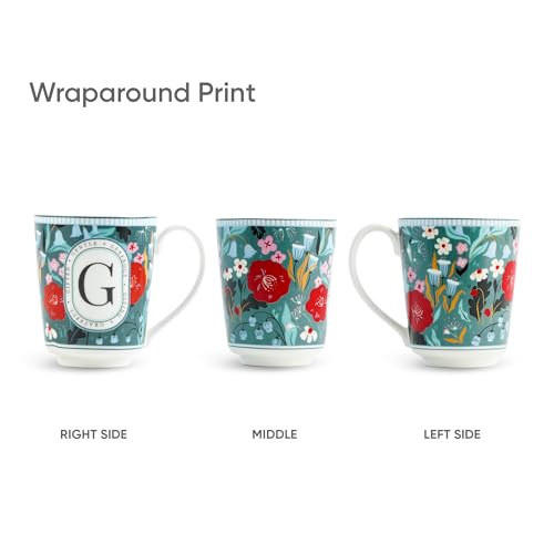 Image of Shay Alphabet Mug 300ml, Letter G Printed Coffee Mug for Girls, Boys, Friends | Ceramic Mug |Glossy Finish | Ceramic Coffee Cup | Porcelain | Microwave Safe (Alphabet Mug - G)