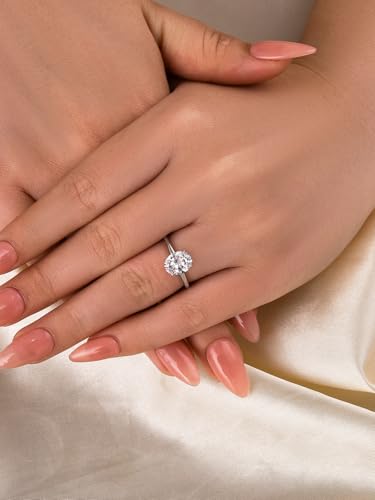 1.5CT Elongated Oval Cut Solitaire Engagement Ring for Women,Simulated Diamond Ring,925 Sterling Silver Promise Ring4
