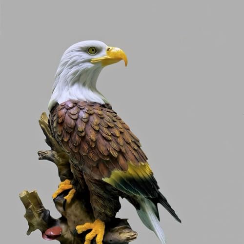 Estatua de águila calva de resina 12.9 pulgadas miniatura 5