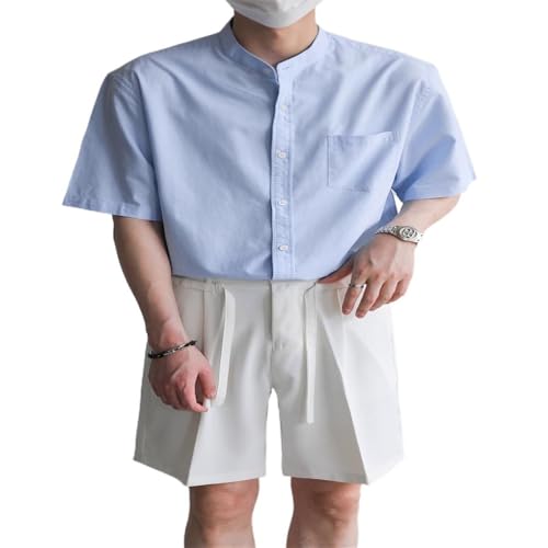 T-shirt homme col mao en coton style chinois décontracté - 6