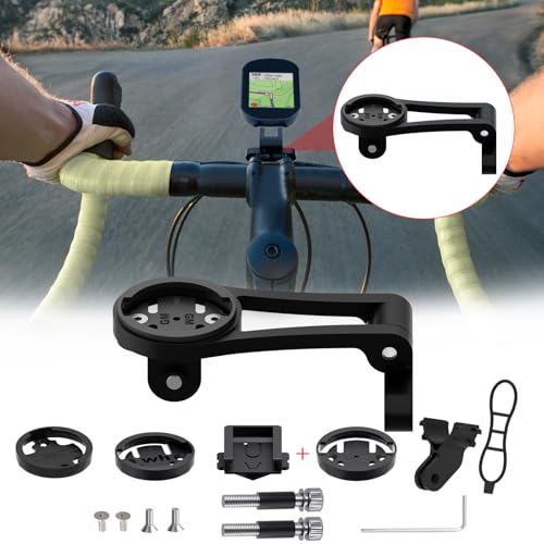 BIKOOCO Out Front Adjustable Bicycle Mount - Bike for Garmin Extended Mountain Bike Computer Road Mountain Cycling GPS Combo Extended Bike Accessories for 38mm Handlebar