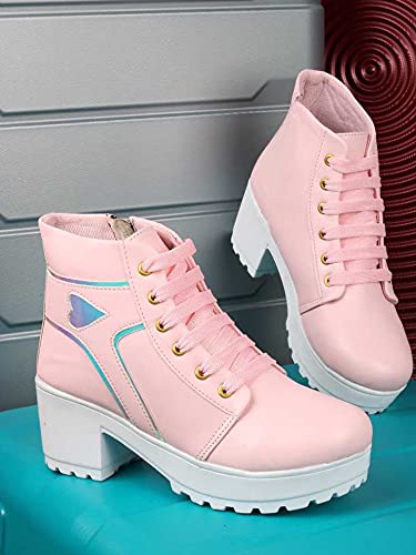 Image of KRAFTER Women's and Girls High Ankle Denim Stylish Boots
