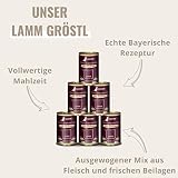 Escapure Adult Nassfutter Lamm 6 x 400g Dose - 86,5% pures Lammfleisch Hundefutter - Dosenfutter Lamm ohne Zusatzstoffe - Ergänzungsfuttermittel für ausgewachsene Hunde frei von Getreide