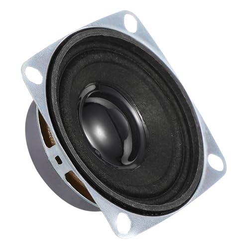MECCANIXITY 2 Pcs 3W 4 Ohm Small Speakers Metal Shell Square Micro External Magnet Speaker for Mini Speakers EVD Multimedia Mobile Portable Advertising Machine,35mm Black