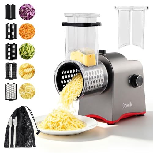 300W Electric Cheese Grater with 5 Stainless Steel Blades