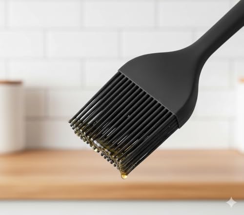 Image of ADD2CART Silicone Basting Brush, Heat-Resistant Food Grade, One-Piece Construction (basting Brush)