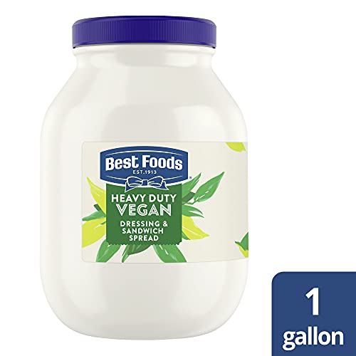 Best Foods Heavy Duty Vegan Mayonnaise Jar, Creamy Plant Based Mayo, Condiment For Salads And Sandwiches, Egg Free, 1 Gallon, 128 Oz, Pack Of 1 #TOP1