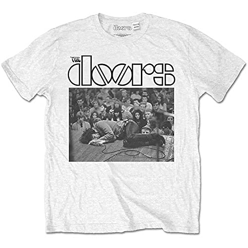 The Doors Jim On Floor Official Tee T-Shirt Mens Unisex (Medium) White
