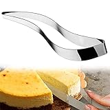 【Material premium】: Hecho de acero inoxidable 304, el cortador es perfecto para cortar pasteles, tartas, pasteles y mucho más. Los lados del pastel permanecen estables durante el corte y el estrujado.