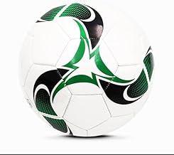 MEXZA PVC Mini Home Football Size 1 for Kids Machine Stitched 32 Panels Professional Training Soccer Foot Ball White & Green Size 1