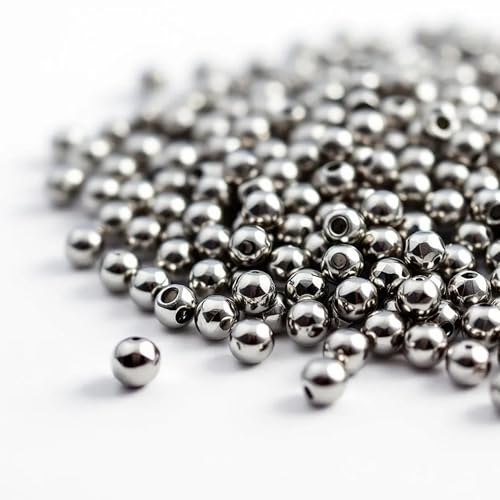 Image of 3000 Pcs Silver Pearl Beads for Jewellery Making Kit | Bead Bracelet Making for Women Girls Kids | Crystal Beads for Craft | Pearls for Craft | 5mm | 200g