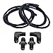 2Set 6AN PTFE Transmission Cooler Lines Set for 4L60 700R4 TH350 TH400 CBC350 TH400 3L80, 7ft Nylon & Stainless Steel Braided Hoses with Fittings (2-Pack) - Automotive Replacement Cooling Line Bundle