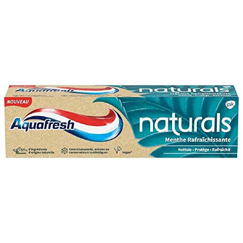 Aquafresh Dentifrice Naturals Menthe Rafraîchissante, Nettoie, Rafraîchit et Protège Activement Les Dents, 75 ml Cover
