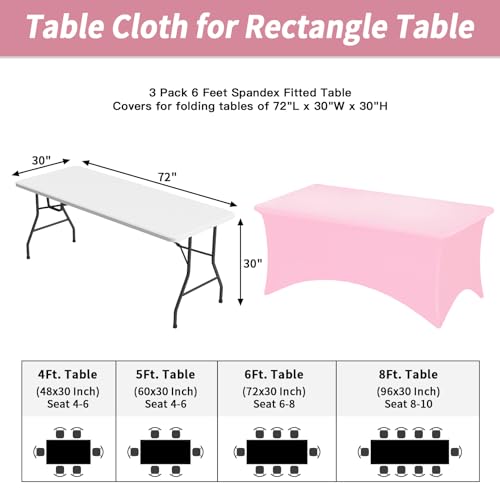 Nappe extensible de qualité supérieure en élasthanne rose pour salons Fixwal