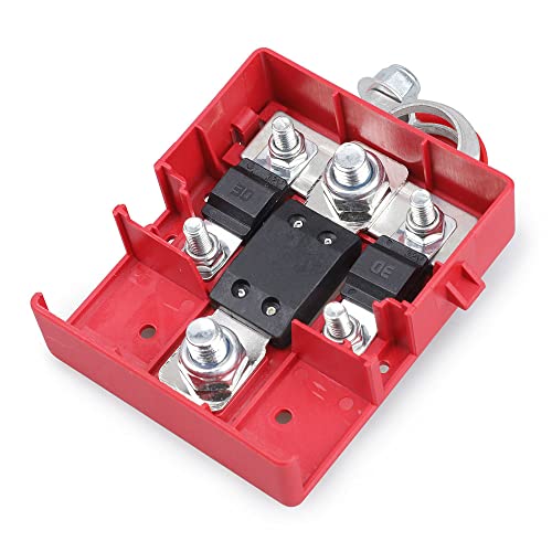 Caja de fusibles de la batería de distribución de terminales de abrazadera Conectores,32V 400A coche de liberación rápida con fusibles Conector de batería para caravanas Camper Barco Camión