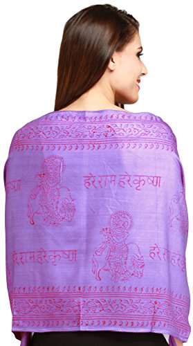Dahlia-Purple Hare Rama Hare Krishna Prayer Scarf3