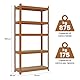 Brigros - Set Metallregale 150 x 75 x 30 cm, Gesamtbelastung 875 kg, 5 MDF-Einlegeböden, Tragkraft pro Regalboden 175 kg, platzsparendes Regal für Garage, Werkstatt, Keller, Lager (Ziegelstein)