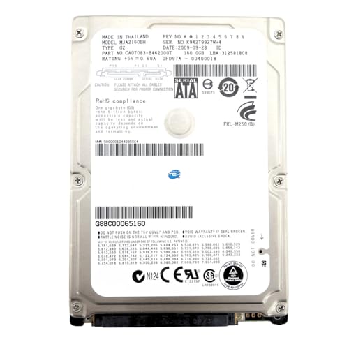 Disco duro interno de 160 GB de 2,5 pulgadas y 5400 RPM SATA