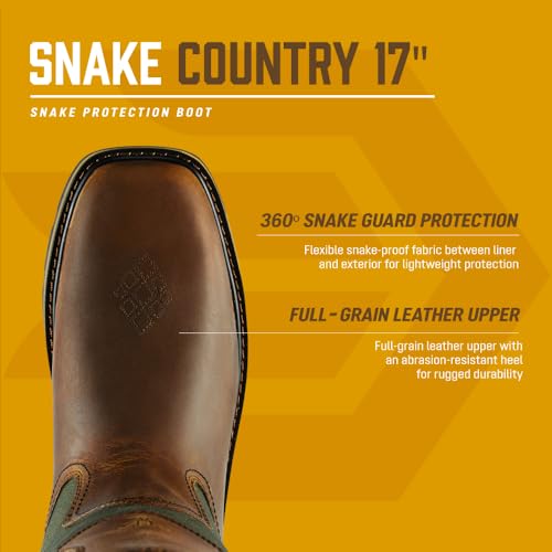 LaCrosse Snake Country 17" Snake Boots for Men - Pull-On, Non-Insulated, Prairie Outsole for Traction 5