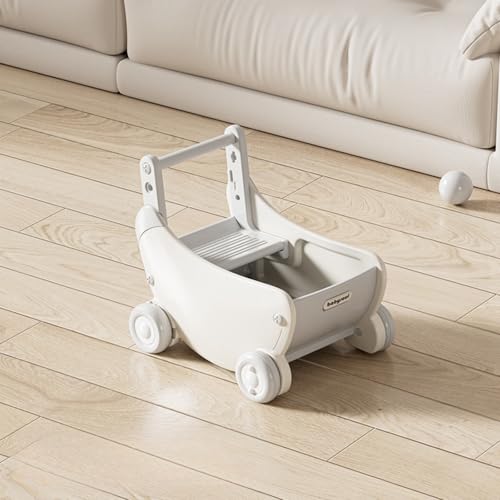 Dazzix 手押し車 おもちゃ収納箱 乗用玩具 赤ちゃん キッズワゴン ベビーウォーカー 知育玩具 つかまり立ち 歩行練習 男の子 女の子 玩具 出産祝い 誕生日プレゼント (ホワイト)